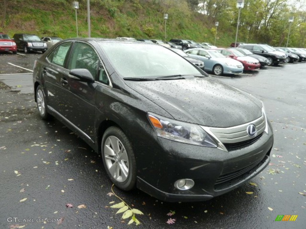 2011 HS 250h Hybrid Premium - Obsidian Black / Black/Brown Walnut photo #6