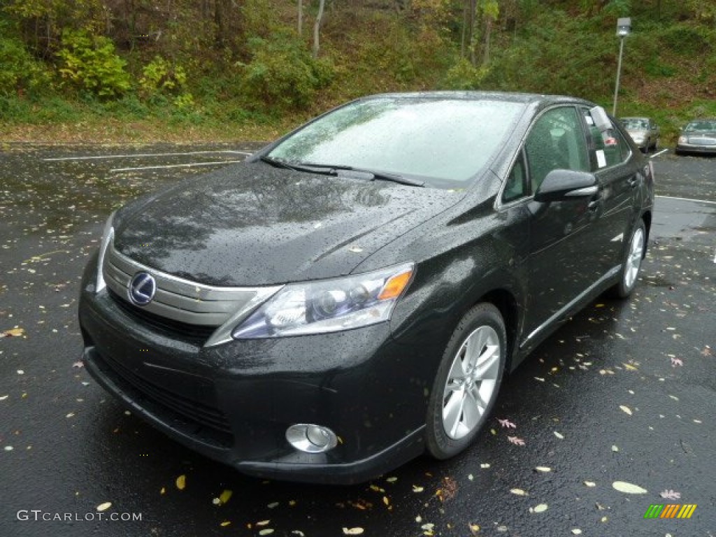 2011 HS 250h Hybrid Premium - Obsidian Black / Black/Brown Walnut photo #8