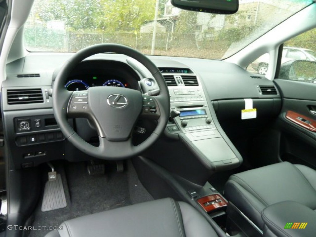 Black/Brown Walnut Interior 2011 Lexus HS 250h Hybrid Premium Photo #55586272
