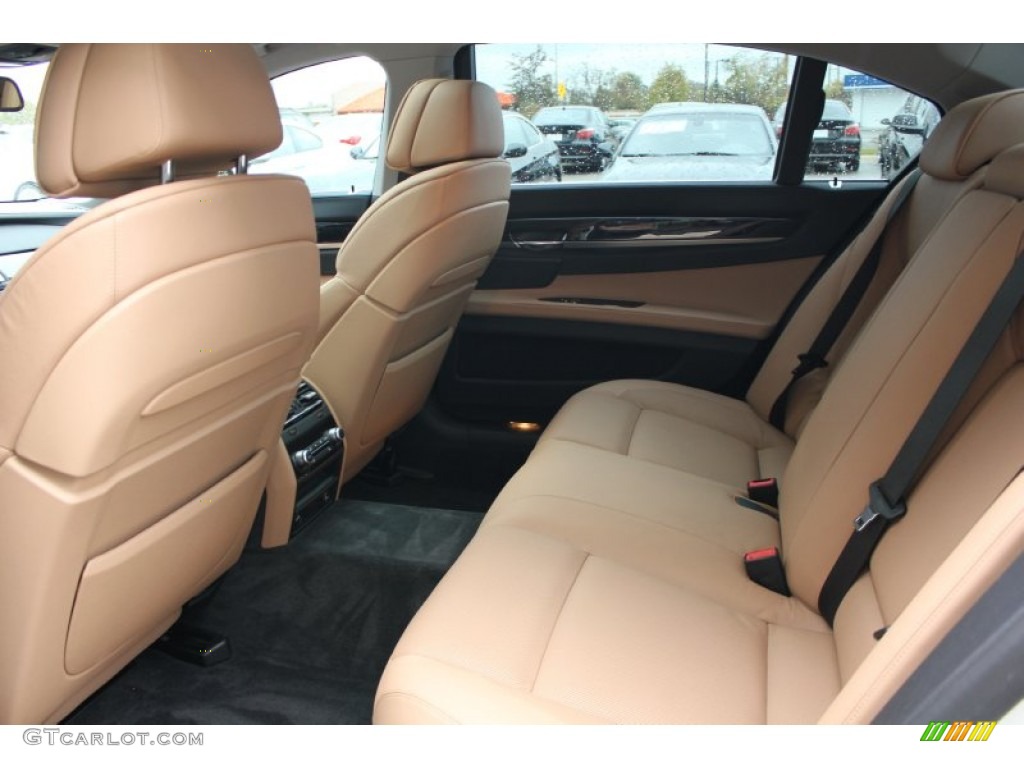 Saddle/Black Nappa Leather Interior 2011 BMW 7 Series 740Li Sedan Photo #55587676