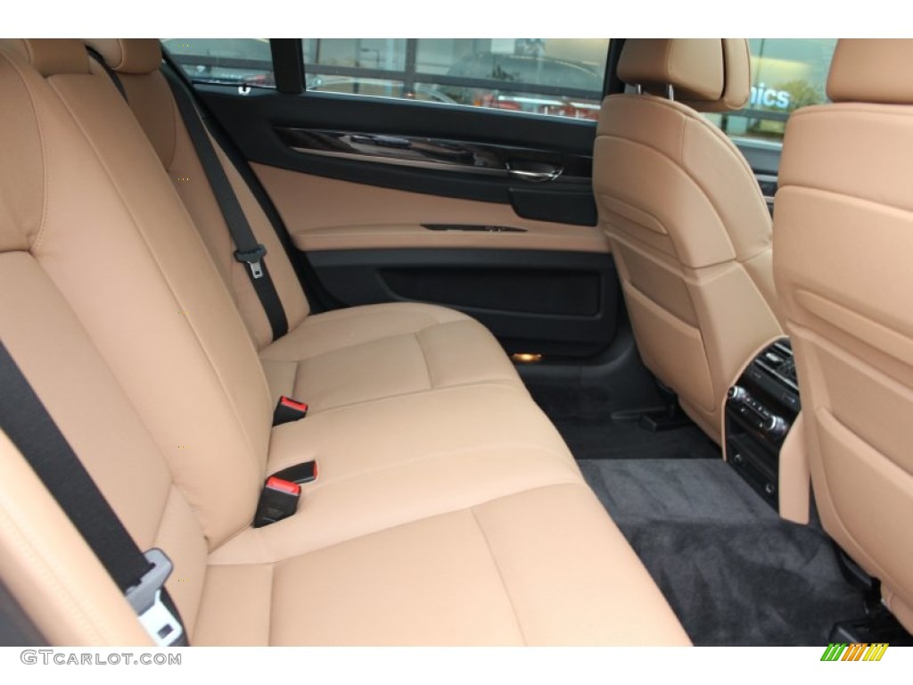 Saddle/Black Nappa Leather Interior 2011 BMW 7 Series 740Li Sedan Photo #55587694