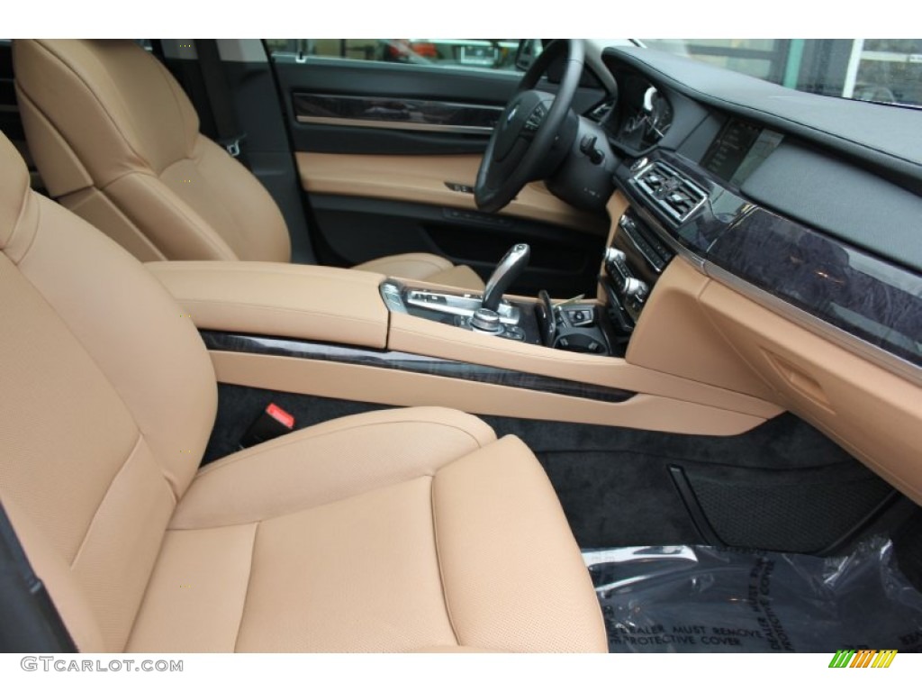 Saddle/Black Nappa Leather Interior 2011 BMW 7 Series 740Li Sedan Photo #55587706