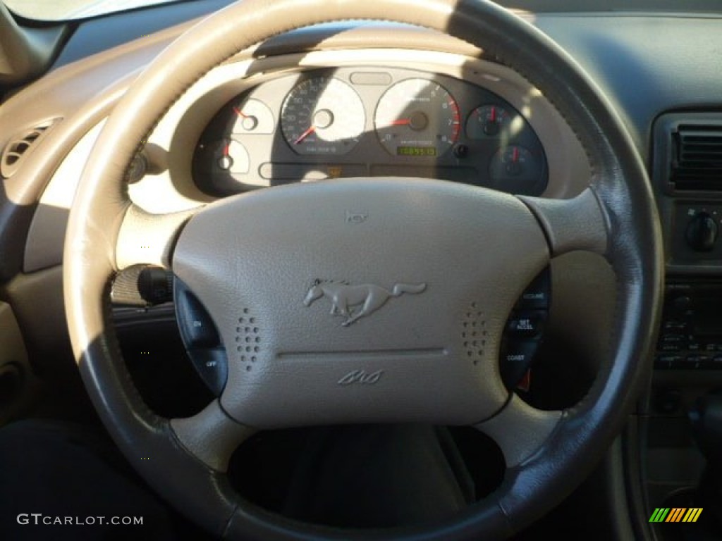 2001 Mustang GT Convertible - Oxford White / Medium Parchment photo #19