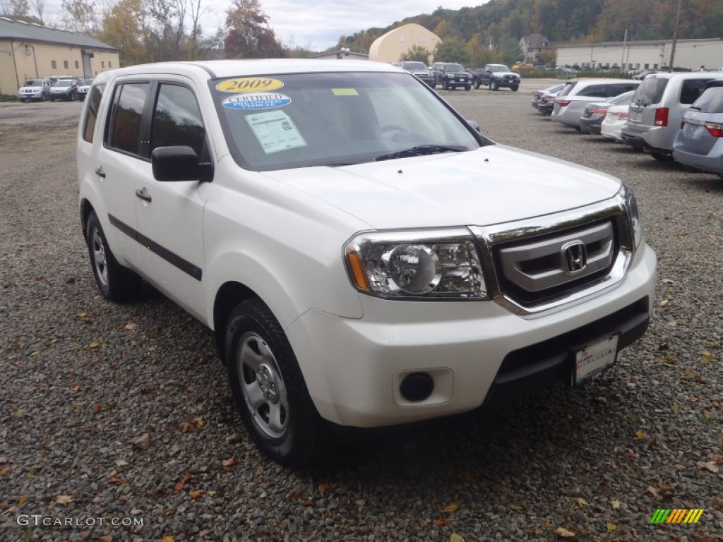 2009 Pilot LX 4WD - Taffeta White / Gray photo #1