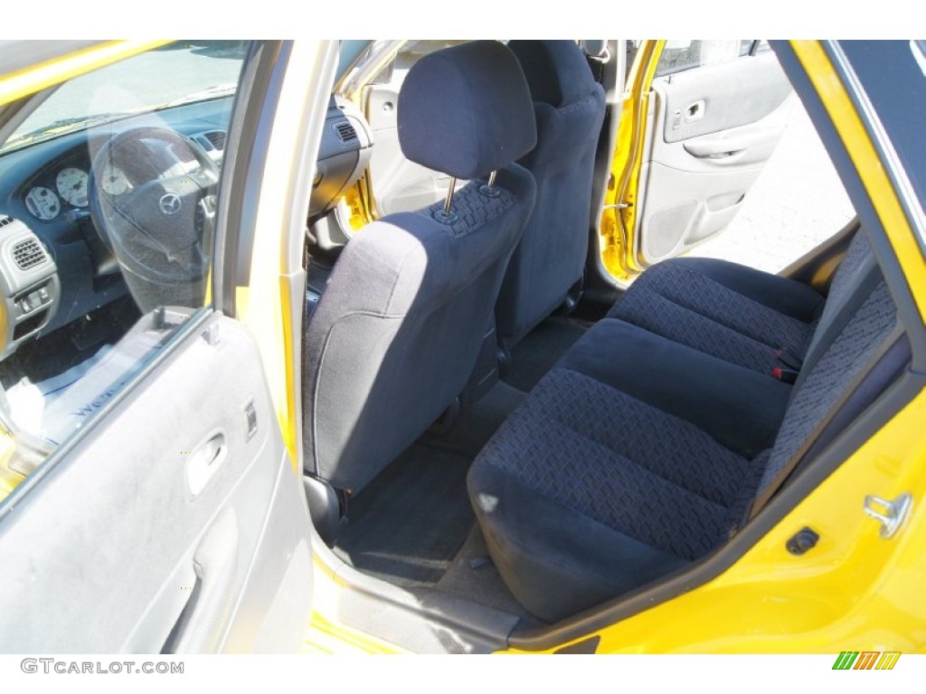 2003 Protege 5 Wagon - Vivid Yellow / Off Black photo #9