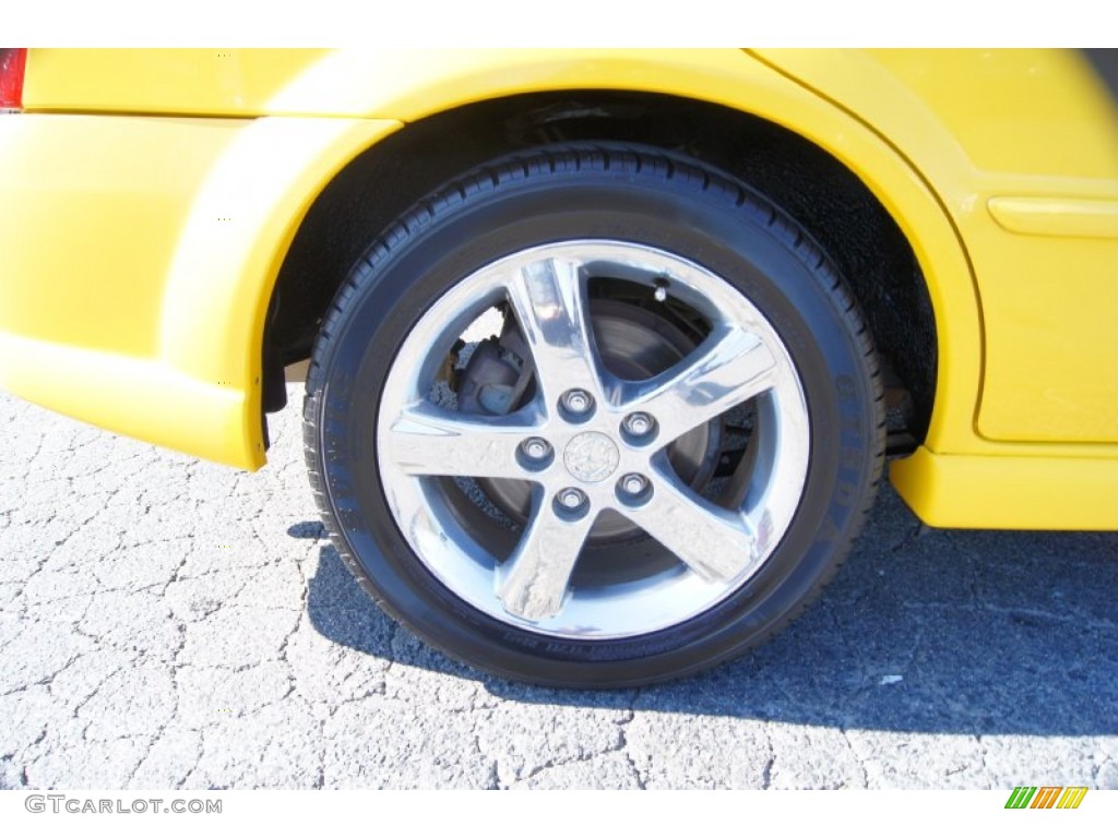 2003 Protege 5 Wagon - Vivid Yellow / Off Black photo #15