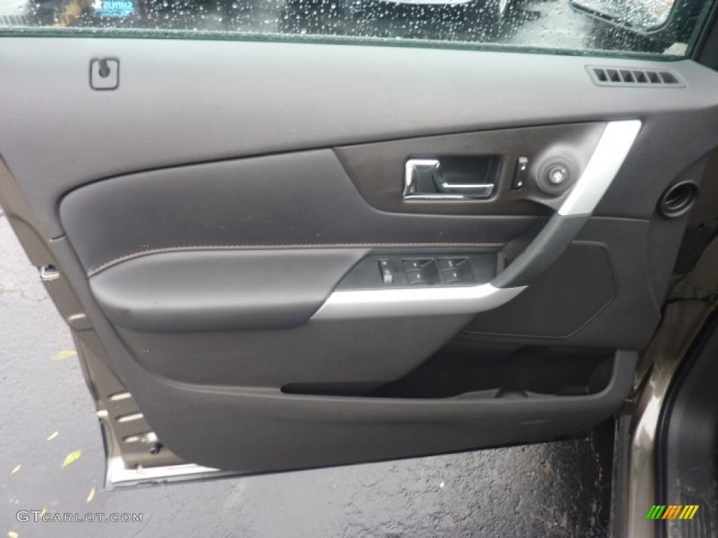 2012 Ford Edge SEL AWD Charcoal Black Door Panel Photo #55591972