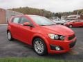 Inferno Orange Metallic 2012 Chevrolet Sonic LT Hatch Exterior