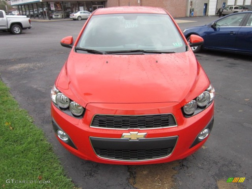 Inferno Orange Metallic 2012 Chevrolet Sonic LT Hatch Exterior Photo #55593622
