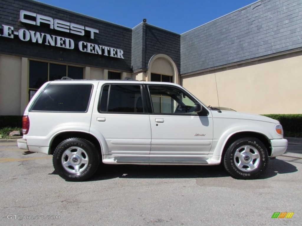2001 Explorer Limited - White Pearl Tri-Coat / Medium Prairie Tan photo #4