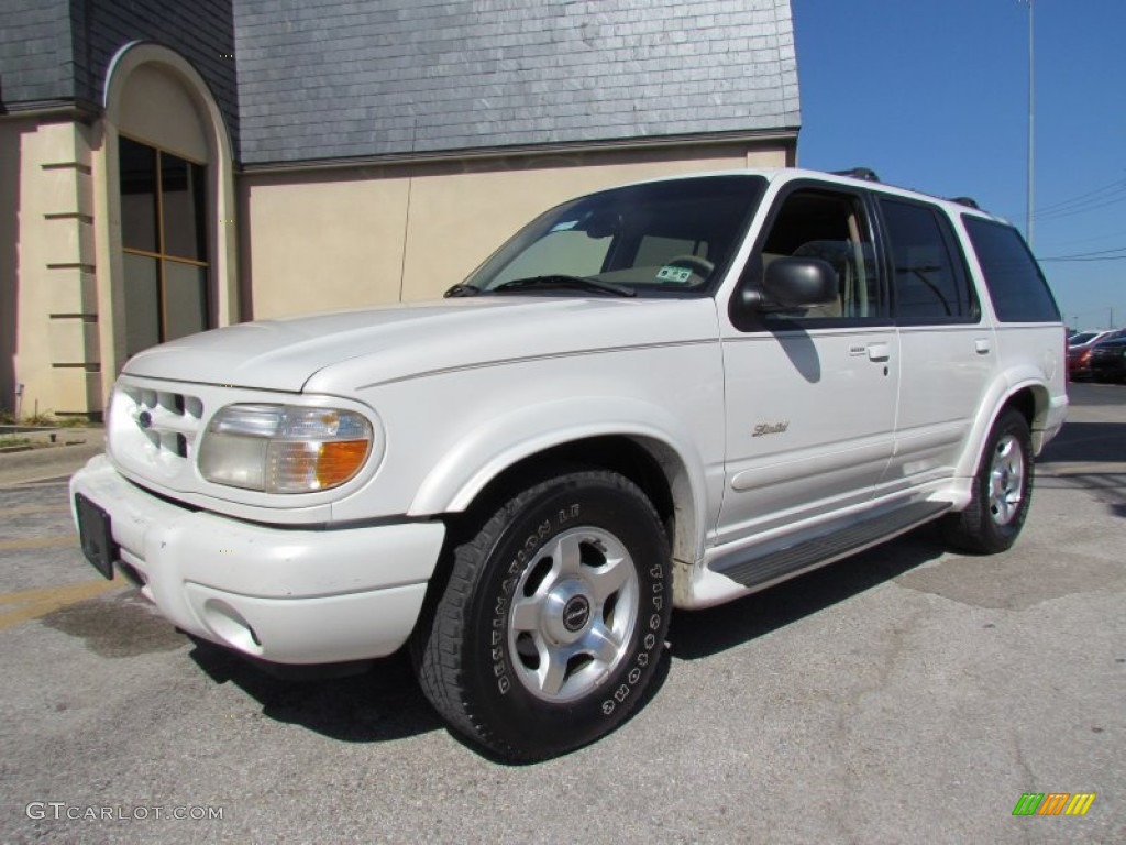 2001 Explorer Limited - White Pearl Tri-Coat / Medium Prairie Tan photo #7