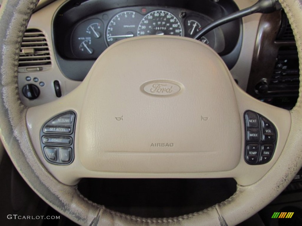 2001 Explorer Limited - White Pearl Tri-Coat / Medium Prairie Tan photo #15
