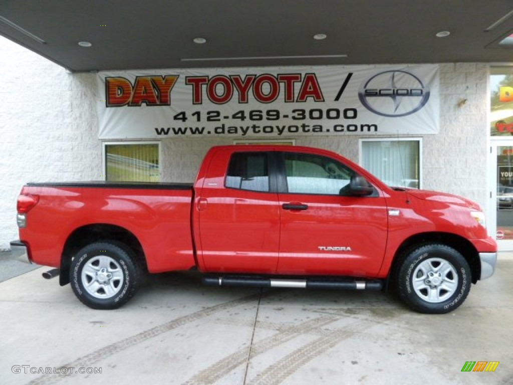 2007 Tundra SR5 Double Cab 4x4 - Radiant Red / Beige photo #1