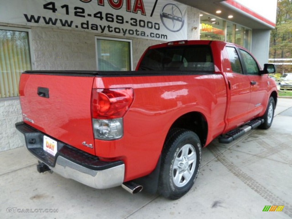 2007 Tundra SR5 Double Cab 4x4 - Radiant Red / Beige photo #2
