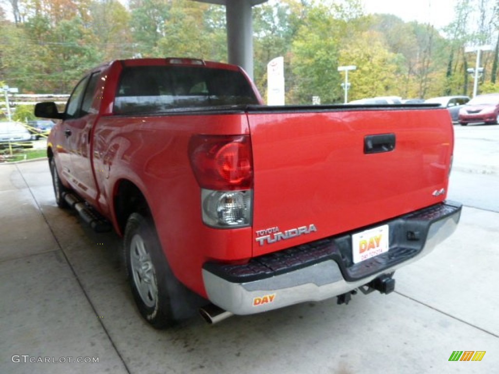 2007 Tundra SR5 Double Cab 4x4 - Radiant Red / Beige photo #4