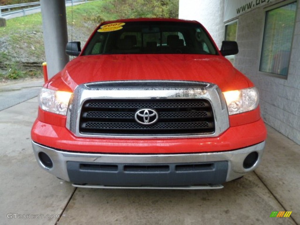 2007 Tundra SR5 Double Cab 4x4 - Radiant Red / Beige photo #6