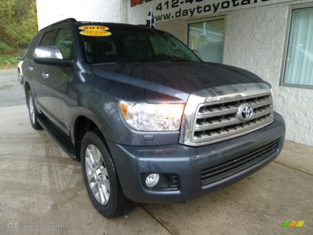 2010 Sequoia Limited 4WD - Slate Gray Metallic / Graphite photo #7