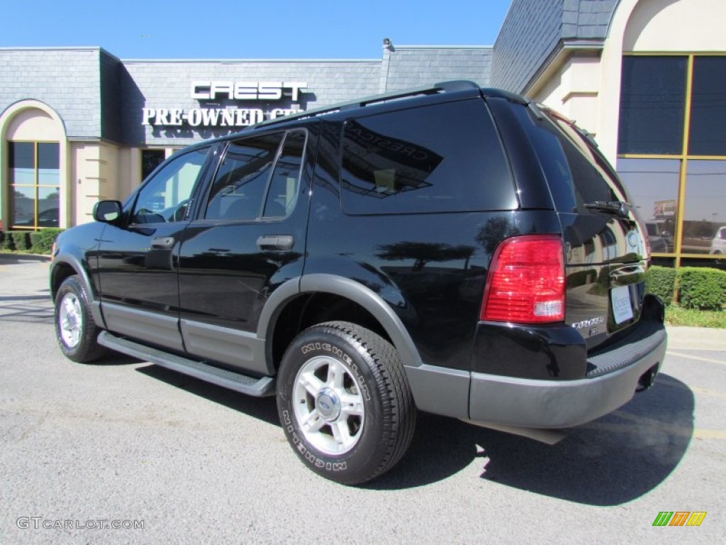 2003 Explorer XLT - Black / Medium Parchment Beige photo #2