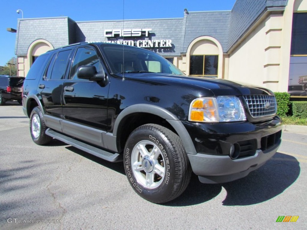 2003 Explorer XLT - Black / Medium Parchment Beige photo #5