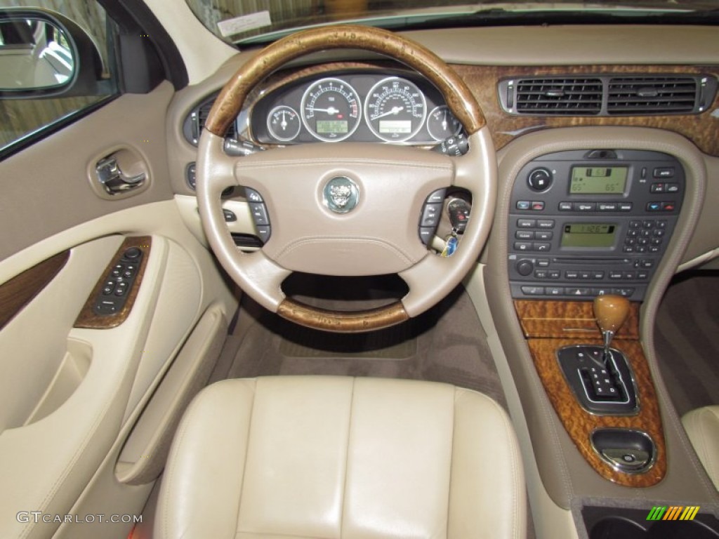 2006 Jaguar S-Type 3.0 Ivory Dashboard Photo #55596457