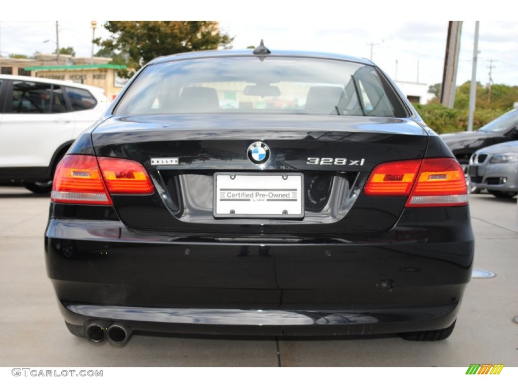 2008 3 Series 328xi Coupe - Black Sapphire Metallic / Black photo #5