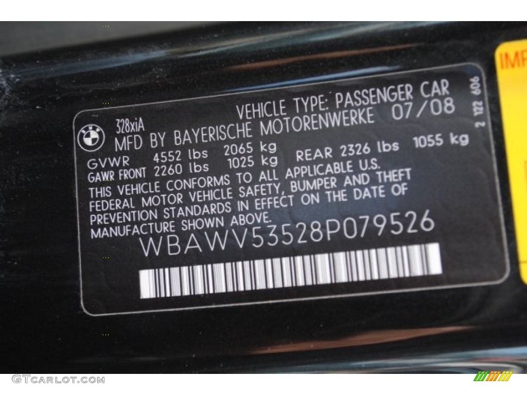 2008 3 Series 328xi Coupe - Black Sapphire Metallic / Black photo #16