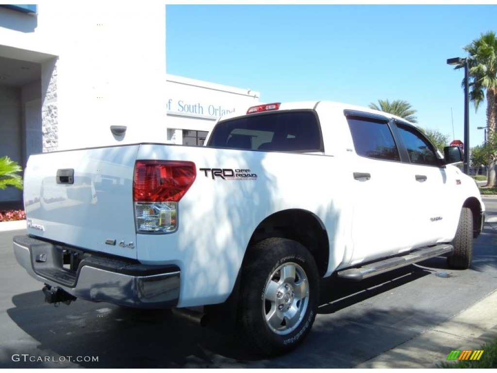 2010 Tundra TRD CrewMax 4x4 - Super White / Graphite Gray photo #6