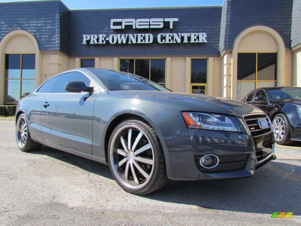 2010 A5 3.2 quattro Coupe - Aruba Blue Pearl Effect / Black photo #5