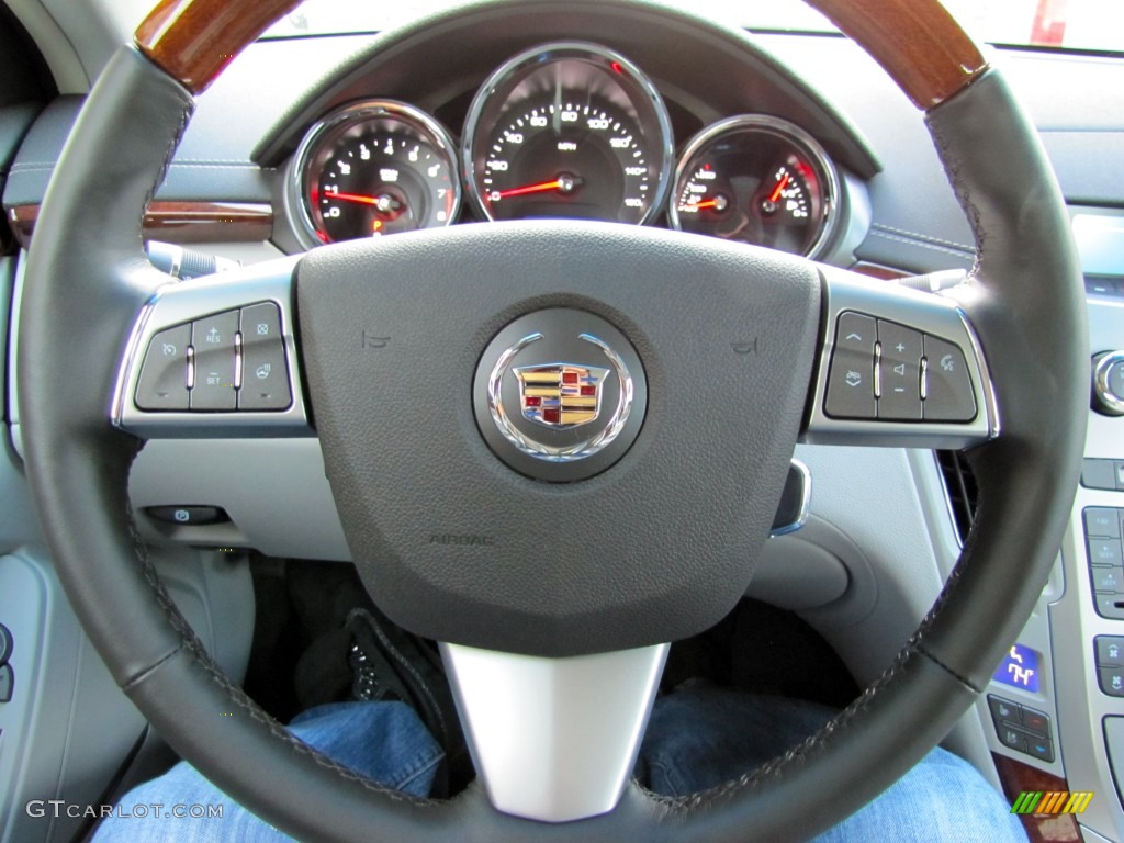 2011 Cadillac CTS 3.0 Sedan Light Titanium Steering Wheel Photo #55597768