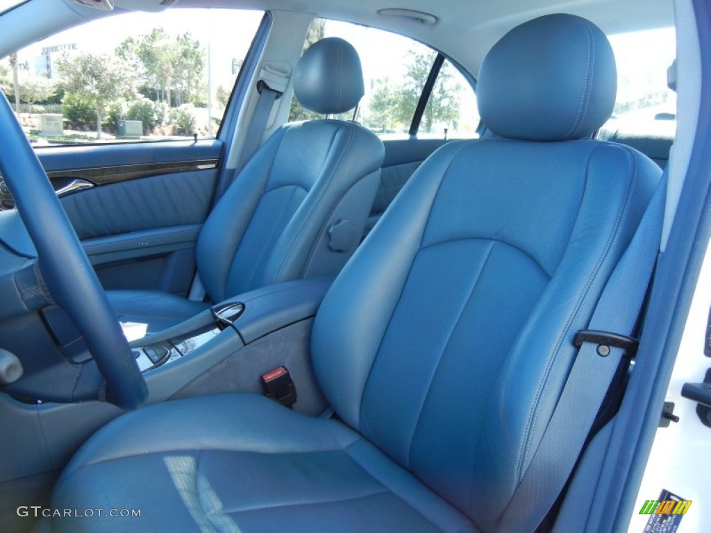 2003 E 320 Sedan - Alabaster White / Pacific Blue photo #12