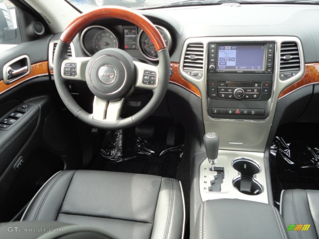 2012 Jeep Grand Cherokee Overland 4x4 Black Dashboard Photo #55599232