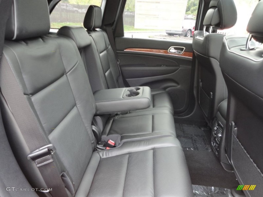 Black Interior 2012 Jeep Grand Cherokee Overland 4x4 Photo #55599313