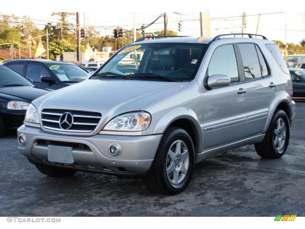 2002 ML 500 4Matic - Brilliant Silver Metallic / Ash photo #1