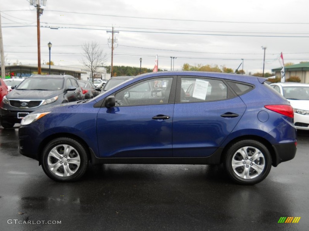 Iris Blue 2010 Hyundai Tucson GLS Exterior Photo #55600423