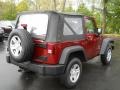 2008 Red Rock Crystal Pearl Jeep Wrangler X 4x4  photo #2