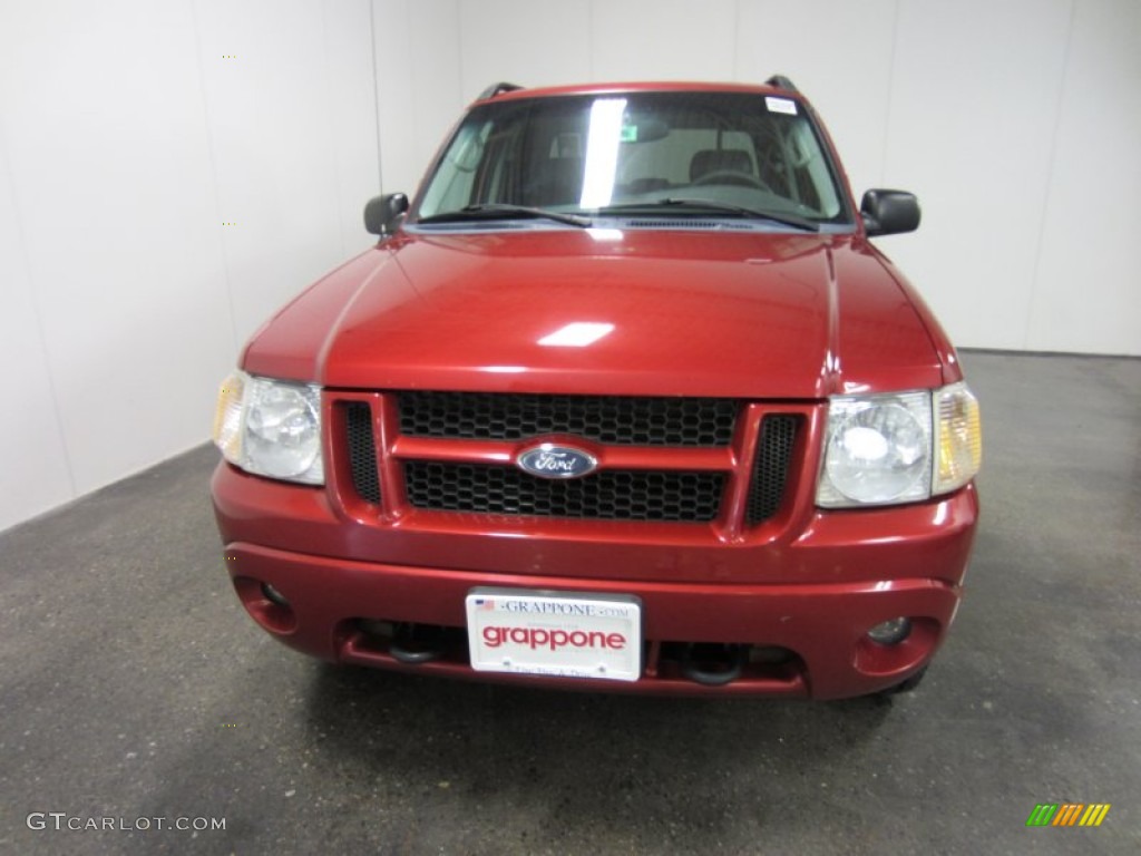 2004 Explorer Sport Trac XLT 4x4 - Red Fire Metallic / Medium Dark Flint/Dark Flint photo #2
