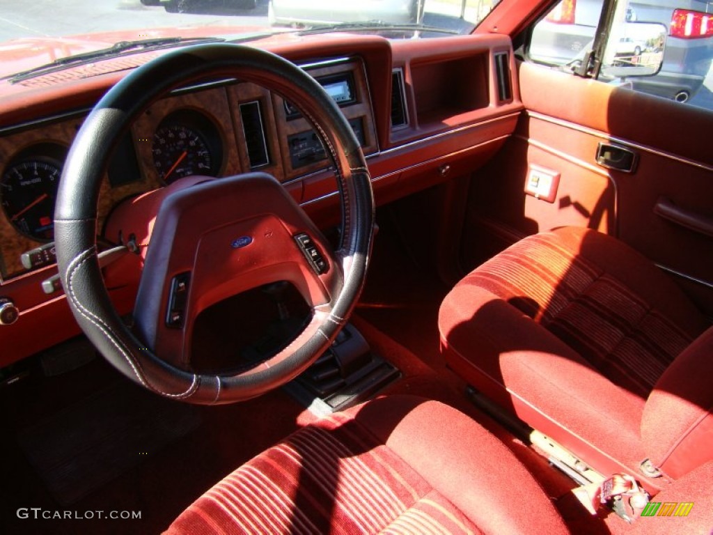 1986 Ford Bronco II XLT 4x4 Red Dashboard Photo #55605562