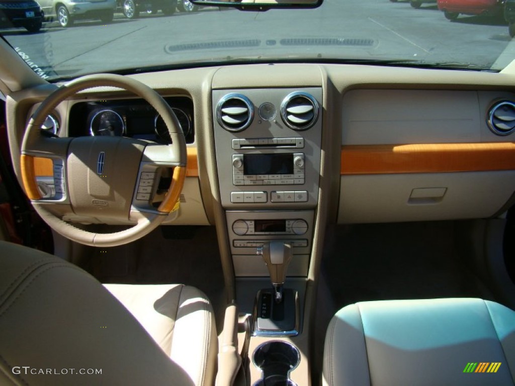 2007 MKZ AWD Sedan - Vivid Red Metallic / Sand photo #17