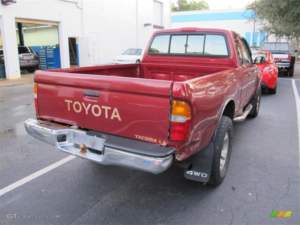 1997 Tacoma Extended Cab 4x4 - Sunfire Red Pearl Metallic / Beige photo #2