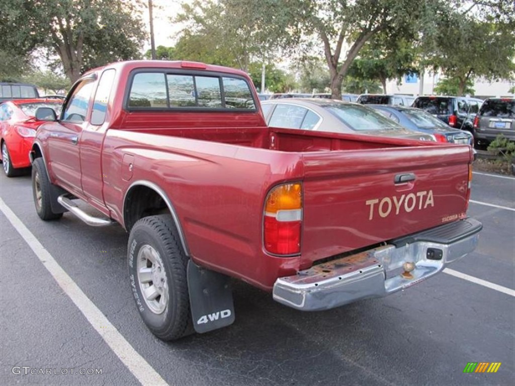 1997 Tacoma Extended Cab 4x4 - Sunfire Red Pearl Metallic / Beige photo #3