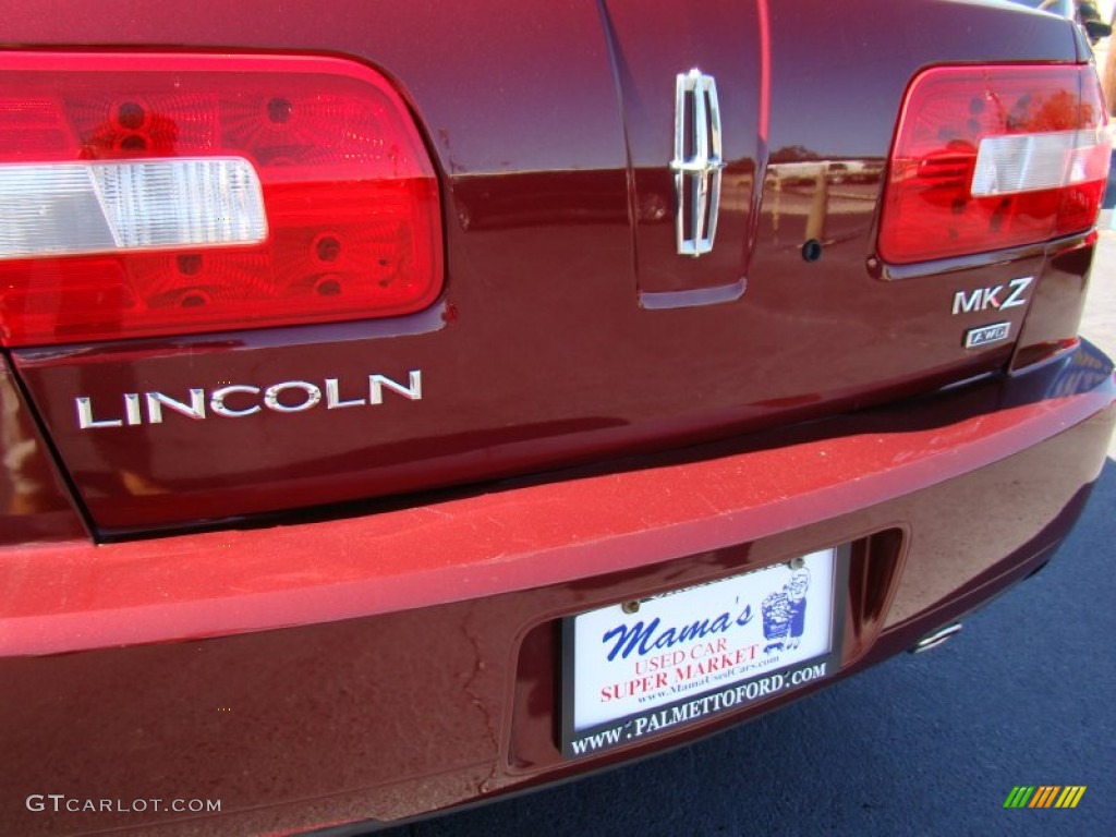 2007 MKZ AWD Sedan - Vivid Red Metallic / Sand photo #40