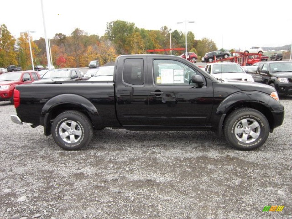 Super Black 2012 Nissan Frontier SV V6 King Cab 4x4 Exterior Photo #55608139