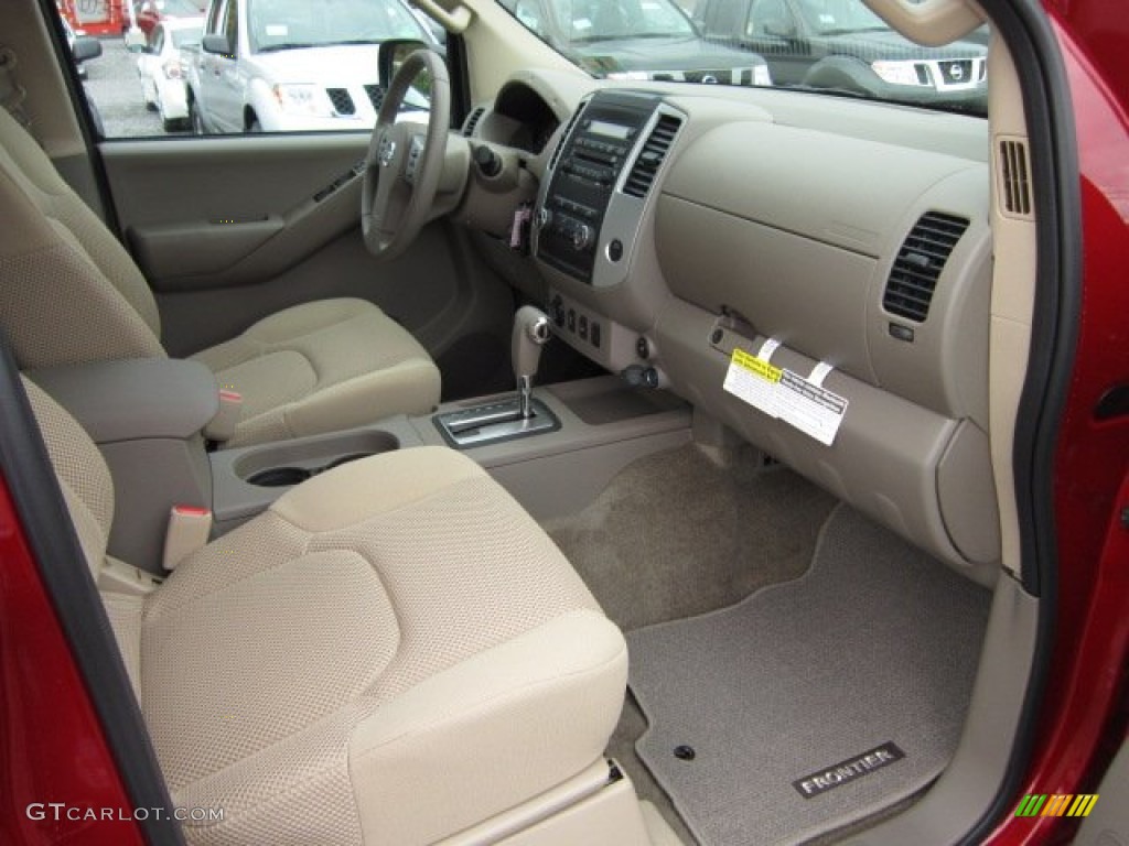 Beige Interior 2012 Nissan Frontier SV Crew Cab 4x4 Photo #55608700