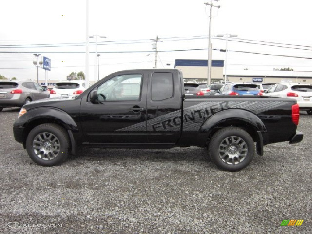 Super Black 2012 Nissan Frontier SV Sport Appearance King Cab 4x4 Exterior Photo #55608826