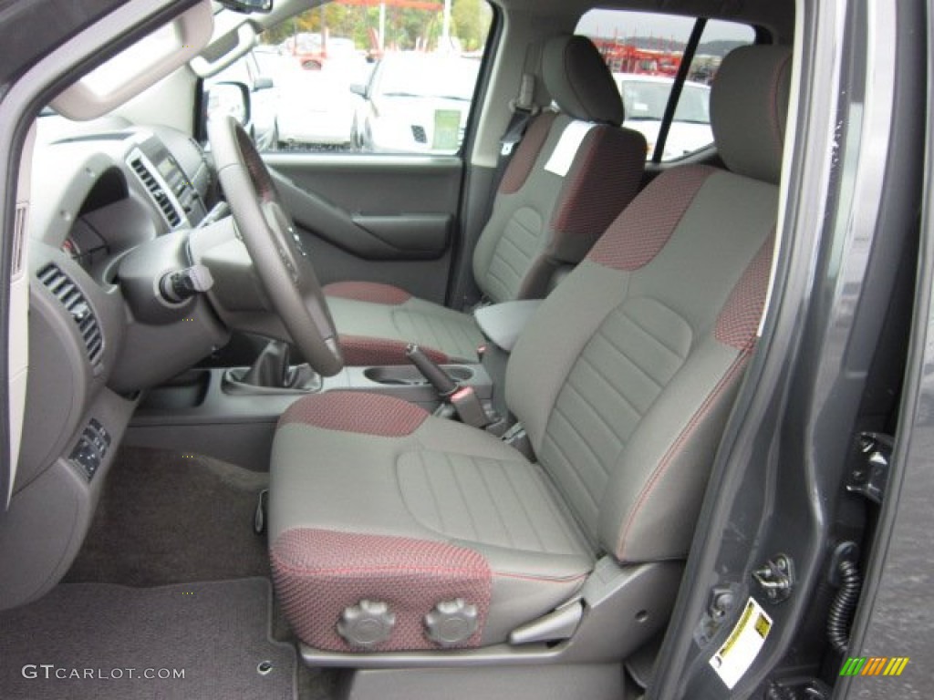 Pro 4X Graphite/Red Interior 2012 Nissan Frontier Pro-4X Crew Cab 4x4 Photo #55609108