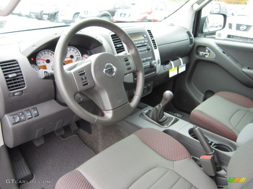 Pro 4X Graphite/Red Interior 2012 Nissan Frontier Pro-4X Crew Cab 4x4 Photo #55609117