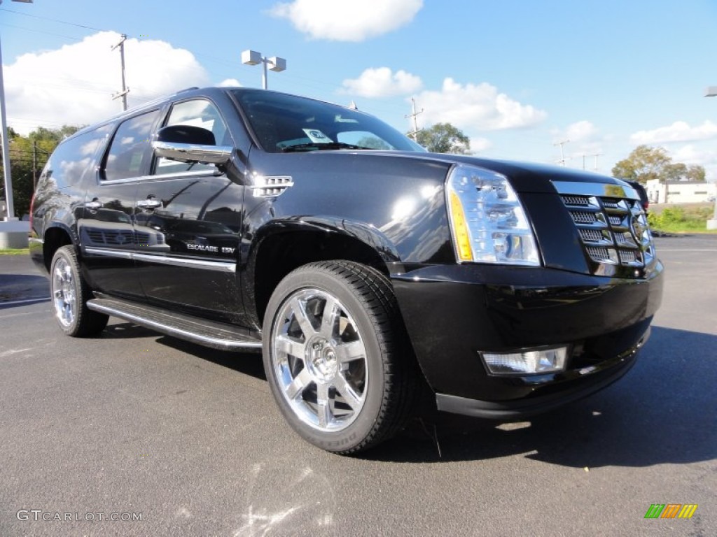 Black Raven 2012 Cadillac Escalade ESV Luxury AWD Exterior Photo #55609255