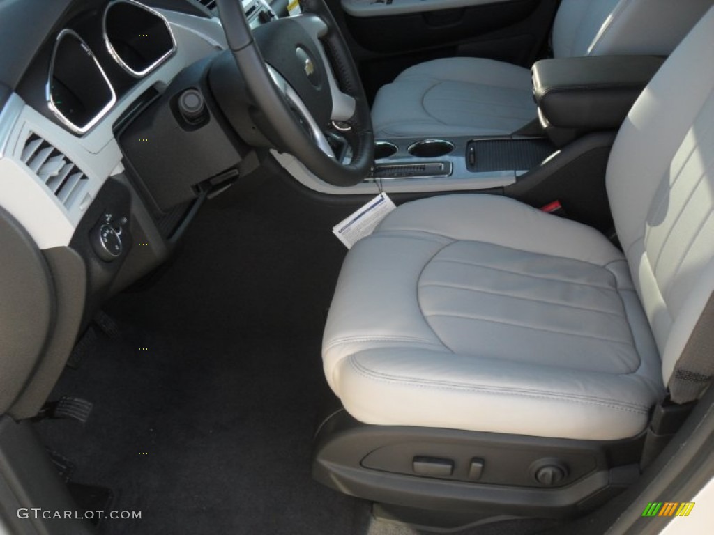 Light Gray/Ebony Interior 2012 Chevrolet Traverse LTZ Photo #55610814