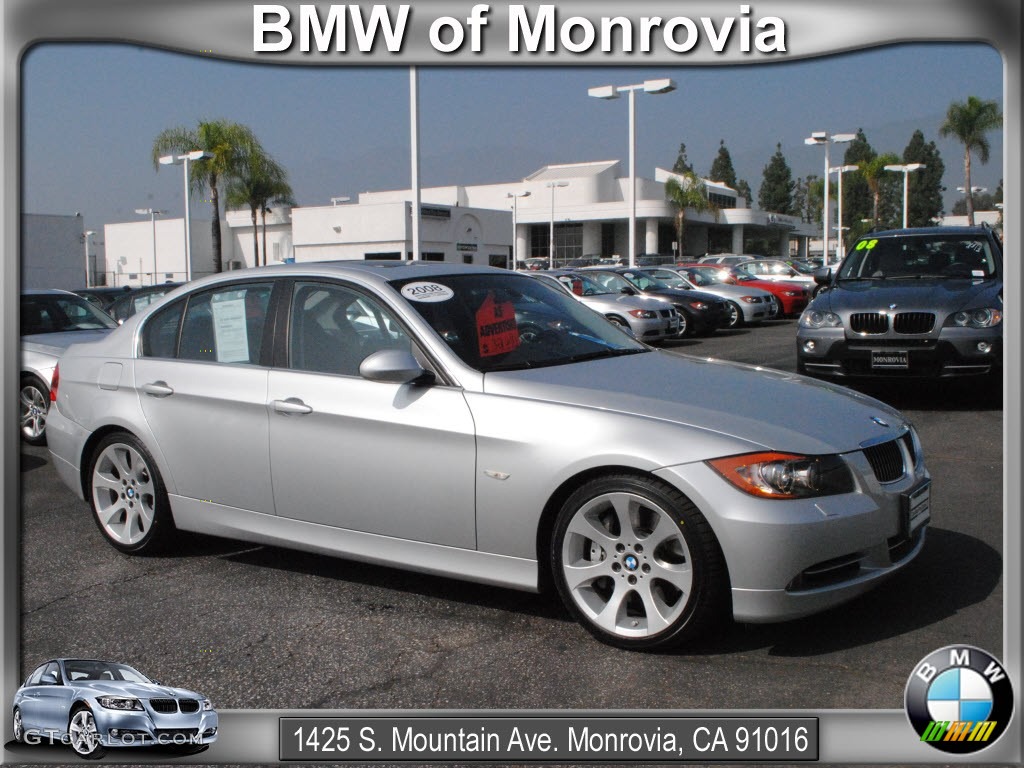 2008 3 Series 335i Sedan - Titanium Silver Metallic / Black photo #1