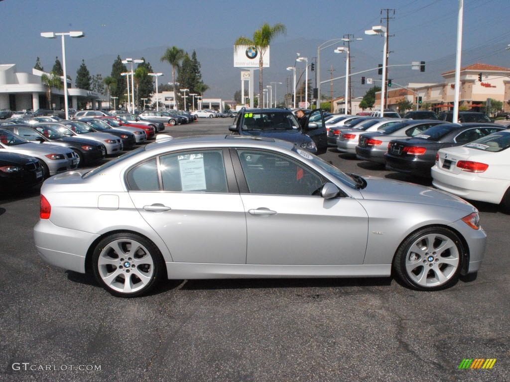 2008 3 Series 335i Sedan - Titanium Silver Metallic / Black photo #3